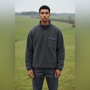 NWOT, Joe's Jeans, Men's Grey Zip-Up Sweater, XL 🍂